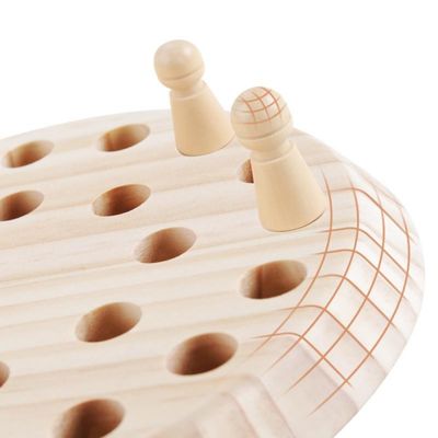 5,5 cm drewniane zabawki dla dzieci Montessori Memory Matchstick Chess Game