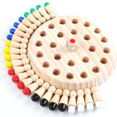 5,5 cm drewniane zabawki dla dzieci Montessori Memory Matchstick Chess Game