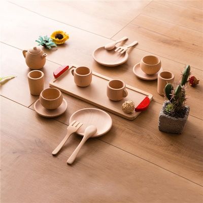 Pot Teatime Drewniane garnki i patelnie dla dzieci ISO9001 Zastawa stołowa
