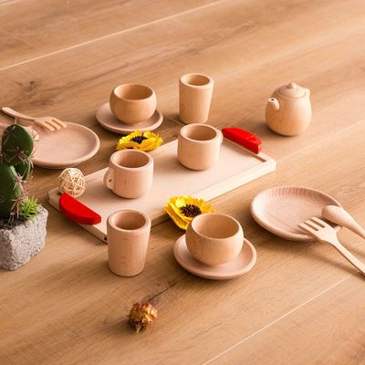 Pot Teatime Drewniane garnki i patelnie dla dzieci ISO9001 Zastawa stołowa