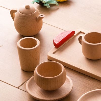 Pot Teatime Drewniane garnki i patelnie dla dzieci ISO9001 Zastawa stołowa