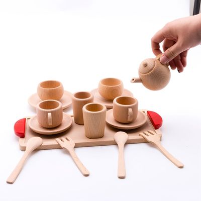 Pot Teatime Drewniane garnki i patelnie dla dzieci ISO9001 Zastawa stołowa