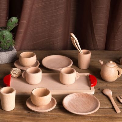 Pot Teatime Drewniane garnki i patelnie dla dzieci ISO9001 Zastawa stołowa