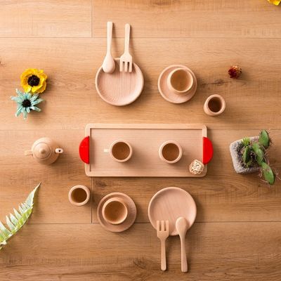 Pot Teatime Drewniane garnki i patelnie dla dzieci ISO9001 Zastawa stołowa