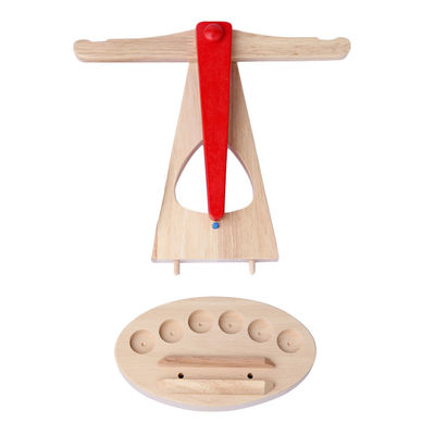 Ważenie 10 cm wagi drewnianej wagi zabawki Montessori