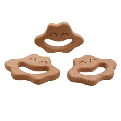 Medyczny 5,5 cm drewniany gryzak z drewna silikonowego