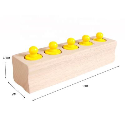 3cm sensoryczne gniazdo cylindrów Montessori bloki cylindrów z gałką Przedszkole