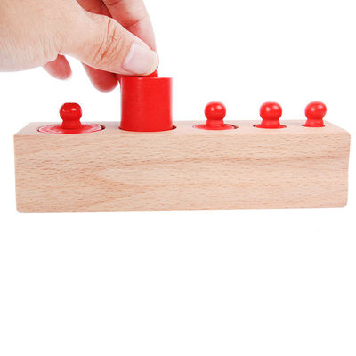 3cm sensoryczne gniazdo cylindrów Montessori bloki cylindrów z gałką Przedszkole