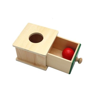 12cm sensoryczne drewniane zabawki Montessori dla niemowląt Montessori z szufladami w kolorze drewna bukowego