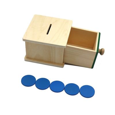 12cm sensoryczne drewniane zabawki Montessori dla niemowląt Montessori z szufladami w kolorze drewna bukowego