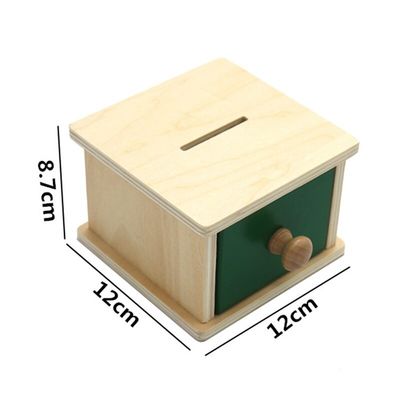 12cm sensoryczne drewniane zabawki Montessori dla niemowląt Montessori z szufladami w kolorze drewna bukowego
