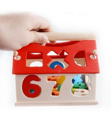 Sortowanie matematyczne 12,5 cm geometryczne drewniane klocki układanie w stosy edukacyjne