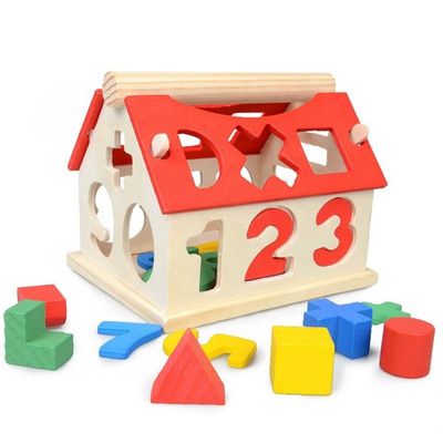 Sortowanie matematyczne 12,5 cm geometryczne drewniane klocki układanie w stosy edukacyjne