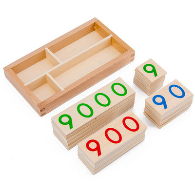 Montessori 6,5cm drewniane pasujące puzzle z numerami