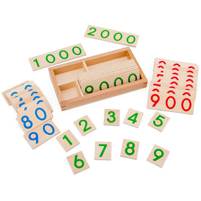 Montessori 6,5cm drewniane pasujące puzzle z numerami