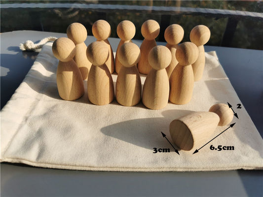 Sortuj Pegdoll Drewniane Rainbow Stacker Drewniana gra Memory Stick