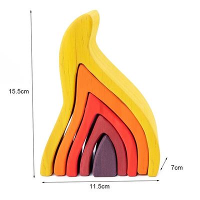 Coral Earth Drewniane klocki Zabawki Wood Rock Set Balansing Blocks Natural Wood Toy