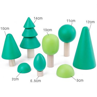 Coral Earth Drewniane klocki Zabawki Wood Rock Set Balansing Blocks Natural Wood Toy