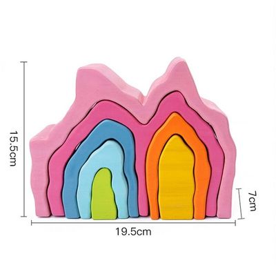 Coral Earth Drewniane klocki Zabawki Wood Rock Set Balansing Blocks Natural Wood Toy
