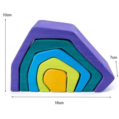Coral Earth Drewniane klocki Zabawki Wood Rock Set Balansing Blocks Natural Wood Toy