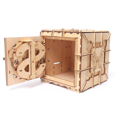 INS Nordic drewniany blok Puzzle zabawki 3d drewniane pudełko z puzzlami mechaniczne