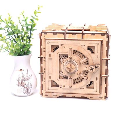 INS Nordic drewniany blok Puzzle zabawki 3d drewniane pudełko z puzzlami mechaniczne