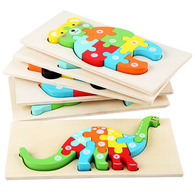 Puzzle Montessori Puzzle Drewniane Kostka 0.9cm Edukacyjna