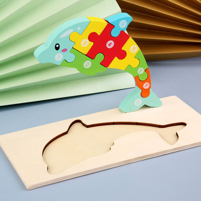 Puzzle Montessori Puzzle Drewniane Kostka 0.9cm Edukacyjna