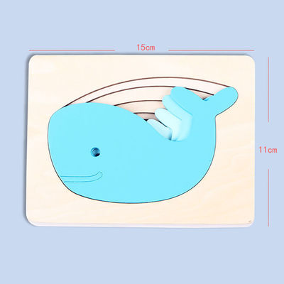 Jigsaw Animal Drewniane klocki dla dzieci Puzzle Block Toy ISO9001