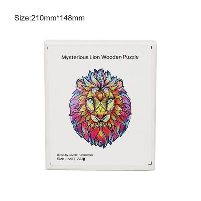 53g Lion Baby Building Blocks Drewniane układanie Jigsaw Animal Interactive Games