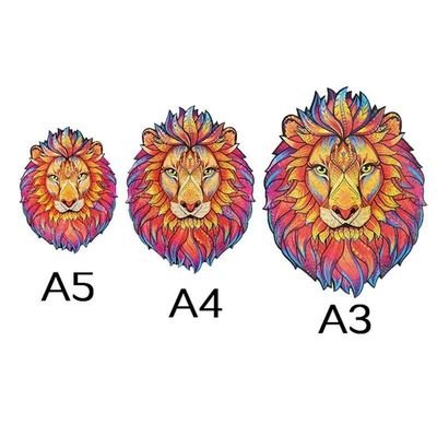 53g Lion Baby Building Blocks Drewniane układanie Jigsaw Animal Interactive Games