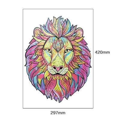 53g Lion Baby Building Blocks Drewniane układanie Jigsaw Animal Interactive Games