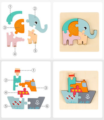 Baby 0.9cm Balance Forest Drewniany klocek Puzzle Zabawki Drewniane puzzle ze zwierzętami