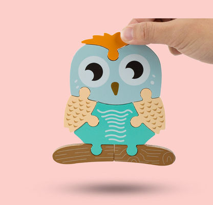 Baby 0.9cm Balance Forest Drewniany klocek Puzzle Zabawki Drewniane puzzle ze zwierzętami