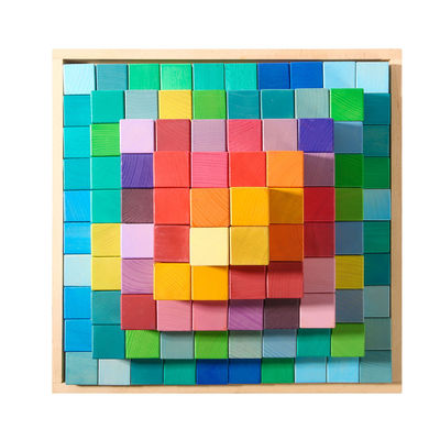Castle Cognitive 4,5cm drewniane klocki zabawki Rainbow Building Blocks