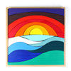 Baby 3cm Sky Cloud Large Rainbow Stacker Duże drewniane klocki dla małych dzieci