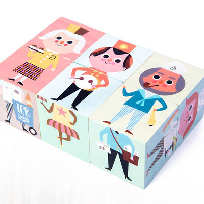 Połączenie cząstek 5cm Puzzle Bloki Drewniane zabawki dla małych dzieci