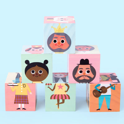Połączenie cząstek 5cm Puzzle Bloki Drewniane zabawki dla małych dzieci