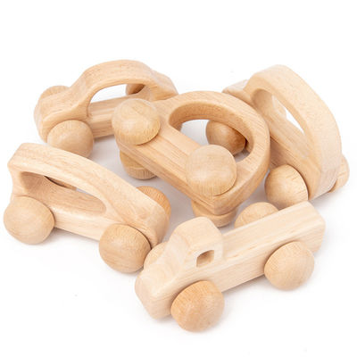 Beech Unisex ISO9001 Drewniany samochód zabawka policyjna Montessori