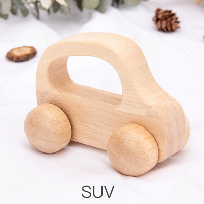 Beech Unisex ISO9001 Drewniany samochód zabawka policyjna Montessori