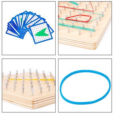 Dzieci 15cm krawat paznokci drewniana zabawka matematyczna drewniane klocki Montessori tablica graficzna
