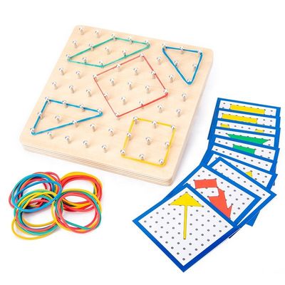 Dzieci 15cm krawat paznokci drewniana zabawka matematyczna drewniane klocki Montessori tablica graficzna