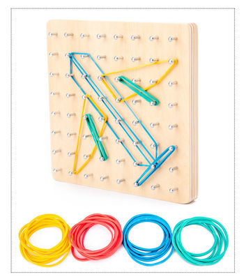 Dzieci 15cm krawat paznokci drewniana zabawka matematyczna drewniane klocki Montessori tablica graficzna
