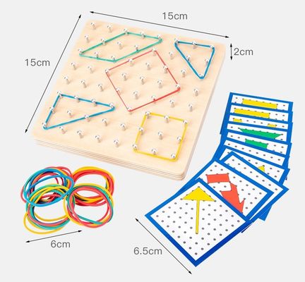 Dzieci 15cm krawat paznokci drewniana zabawka matematyczna drewniane klocki Montessori tablica graficzna