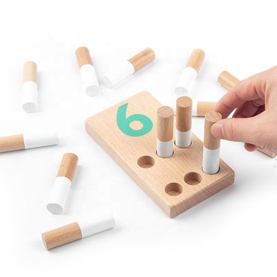 Cyfrowe 8cm Jigsaw Drewniane klocki numeryczne Zabawki Zabawki edukacyjne dla dzieci