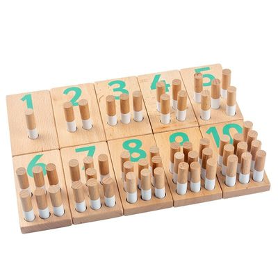 Cyfrowe 8cm Jigsaw Drewniane klocki numeryczne Zabawki Zabawki edukacyjne dla dzieci