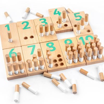 Cyfrowe 8cm Jigsaw Drewniane klocki numeryczne Zabawki Zabawki edukacyjne dla dzieci