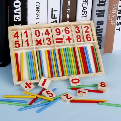 Number Digital 23cm Drewniana zabawka matematyczna Montessori Liczenie bloków Nietoksyczne