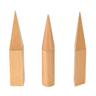 Liczenie 3D 5cm Drewniane zabawki matematyczne Geometryczne drewniane klocki