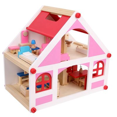 37,5 cm Casa Vintage drewniane meble do domku dla lalek  DIY miniaturowe